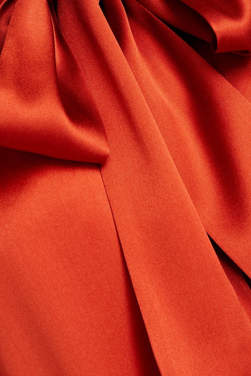 DOLCE & GABBANA シルク混サテン ブラウス リボンタイ