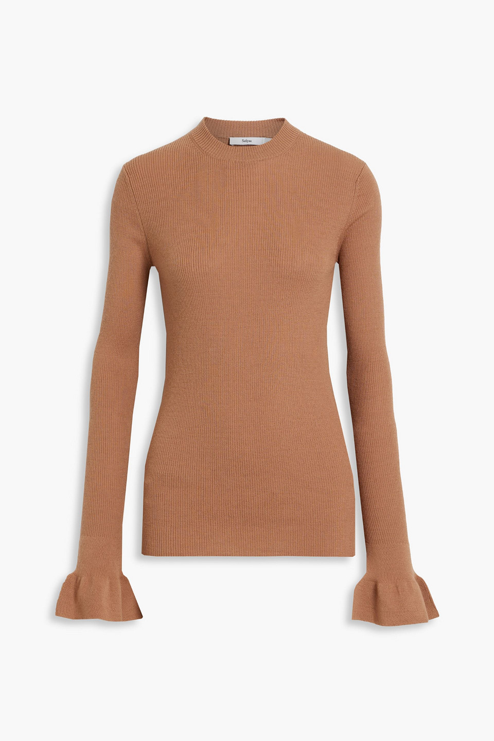 Safiyaa Ginny Ribbed Cashmere Jumper In Camel