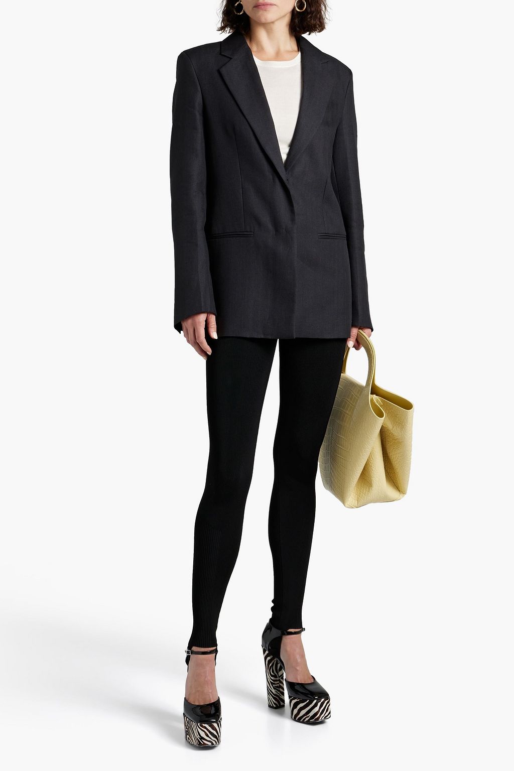 BITE STUDIOS Herringbone linen blazer