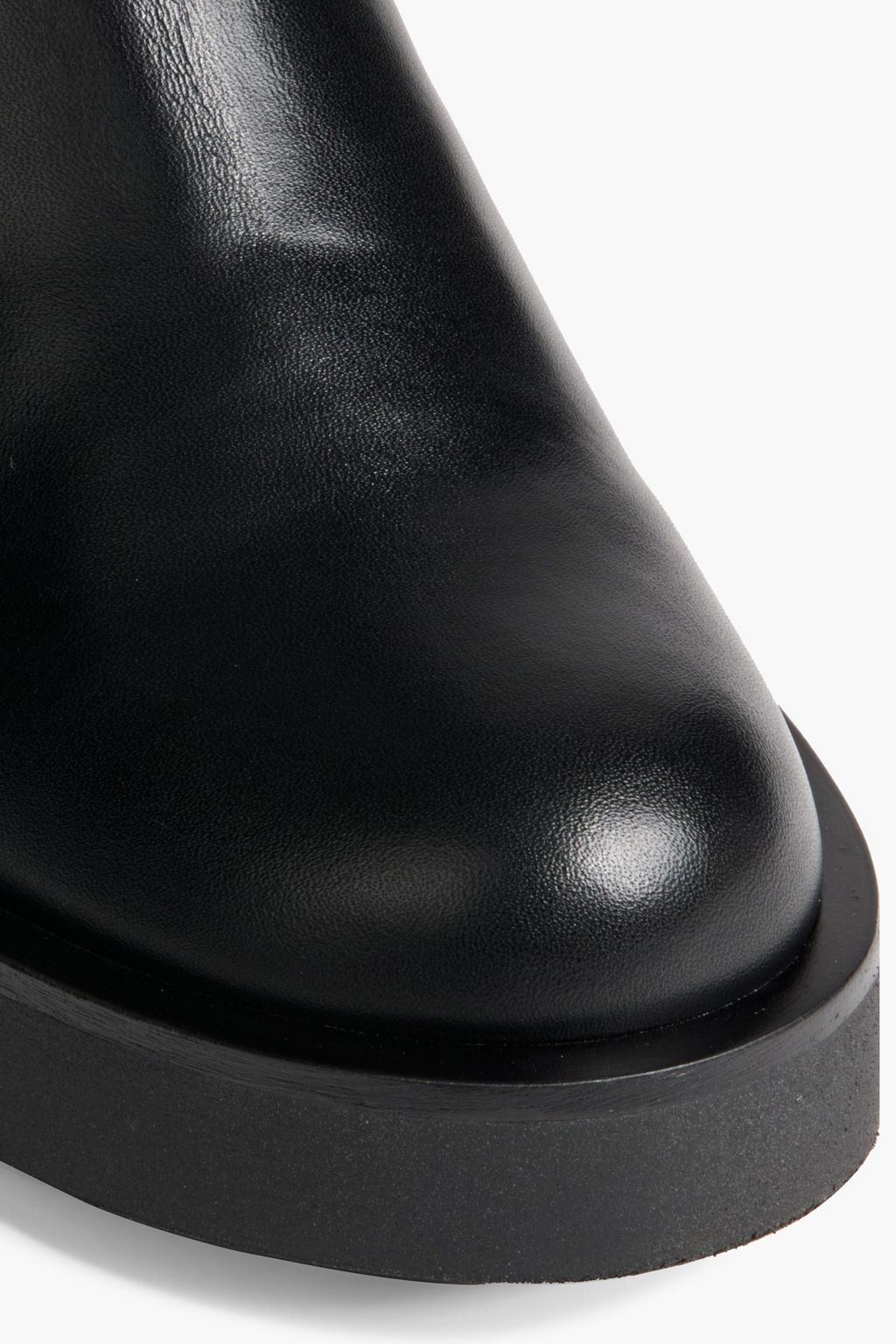 STUART WEITZMAN Gotham ribbed-knit and leather Chelsea boots