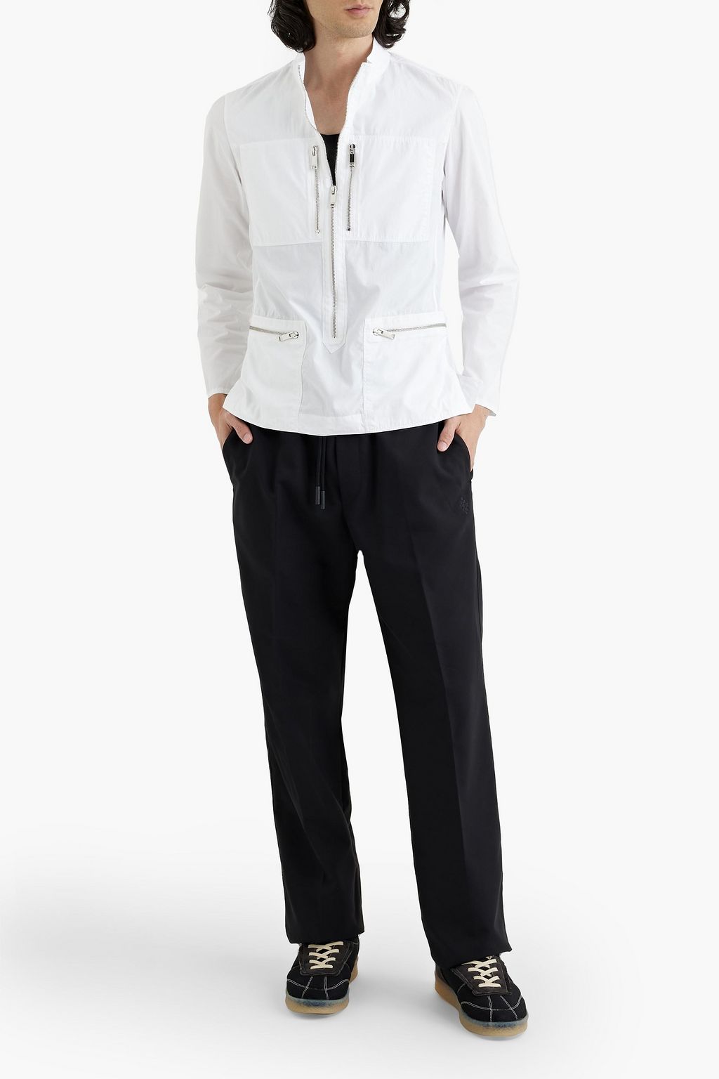 VALENTINO GARAVANI Cotton-poplin half-zip jacket