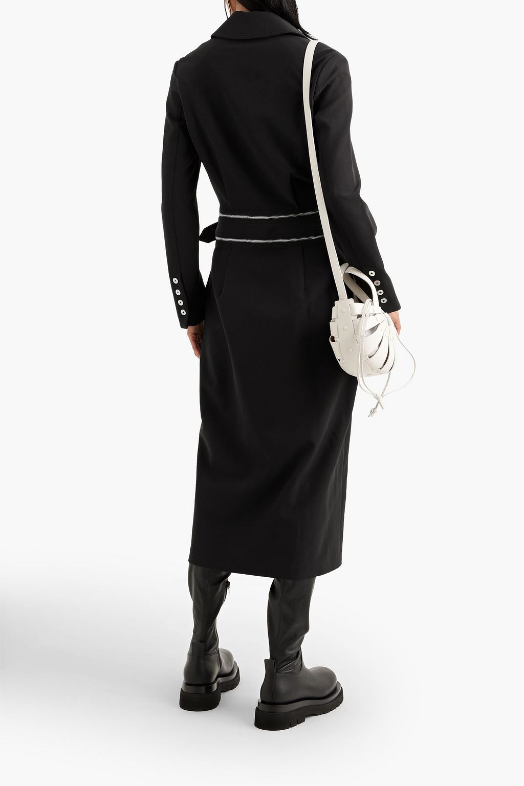 DION LEE Convertible draped cady trench coat