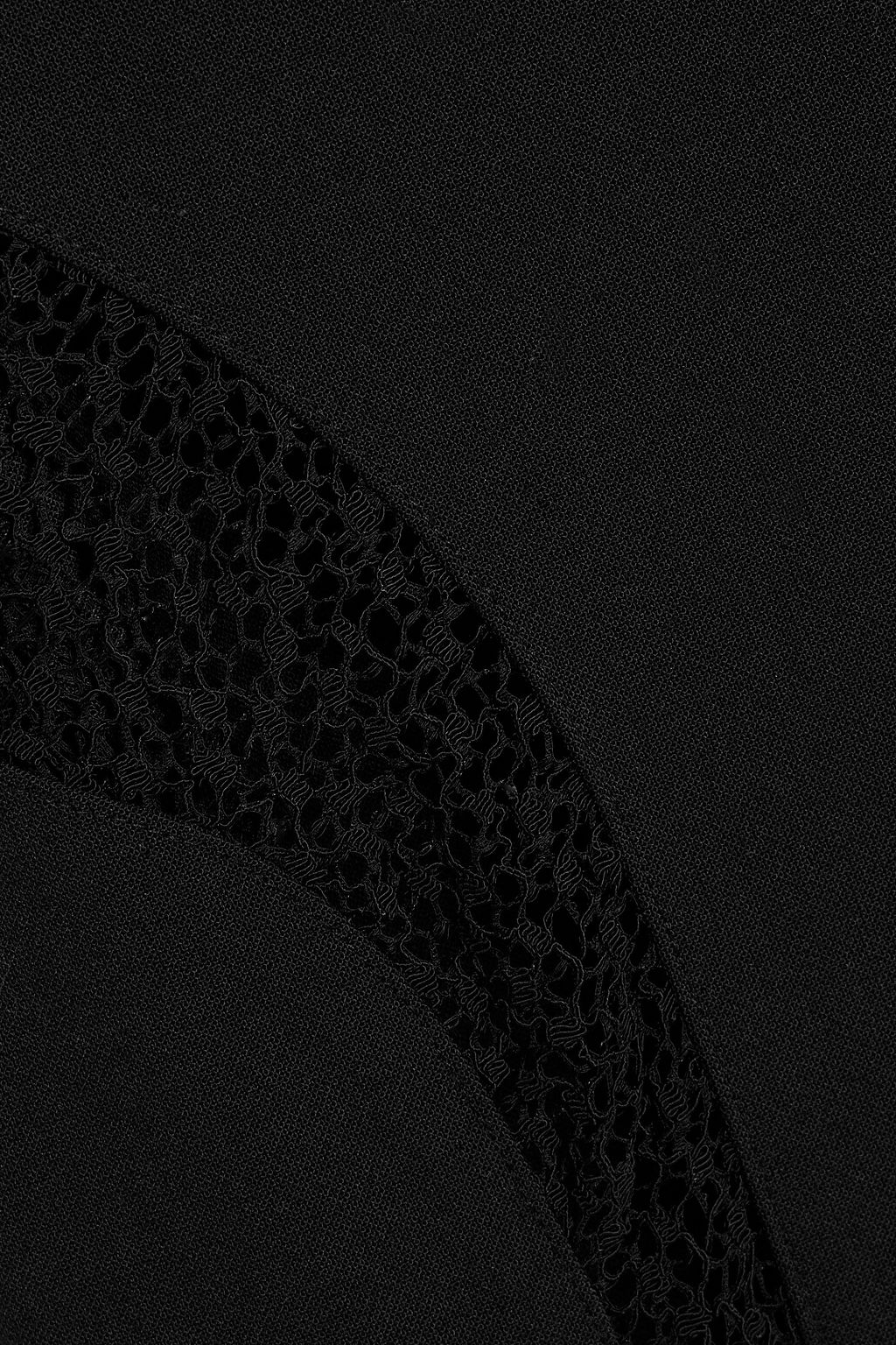 DION LEE 레이스 패널 크레이프 미디 드레스