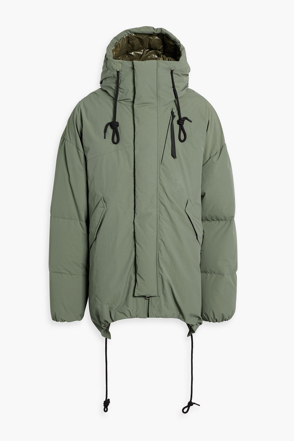 Holden Quilted Shell Hooded Down Jacket In Grey Green ModeSens