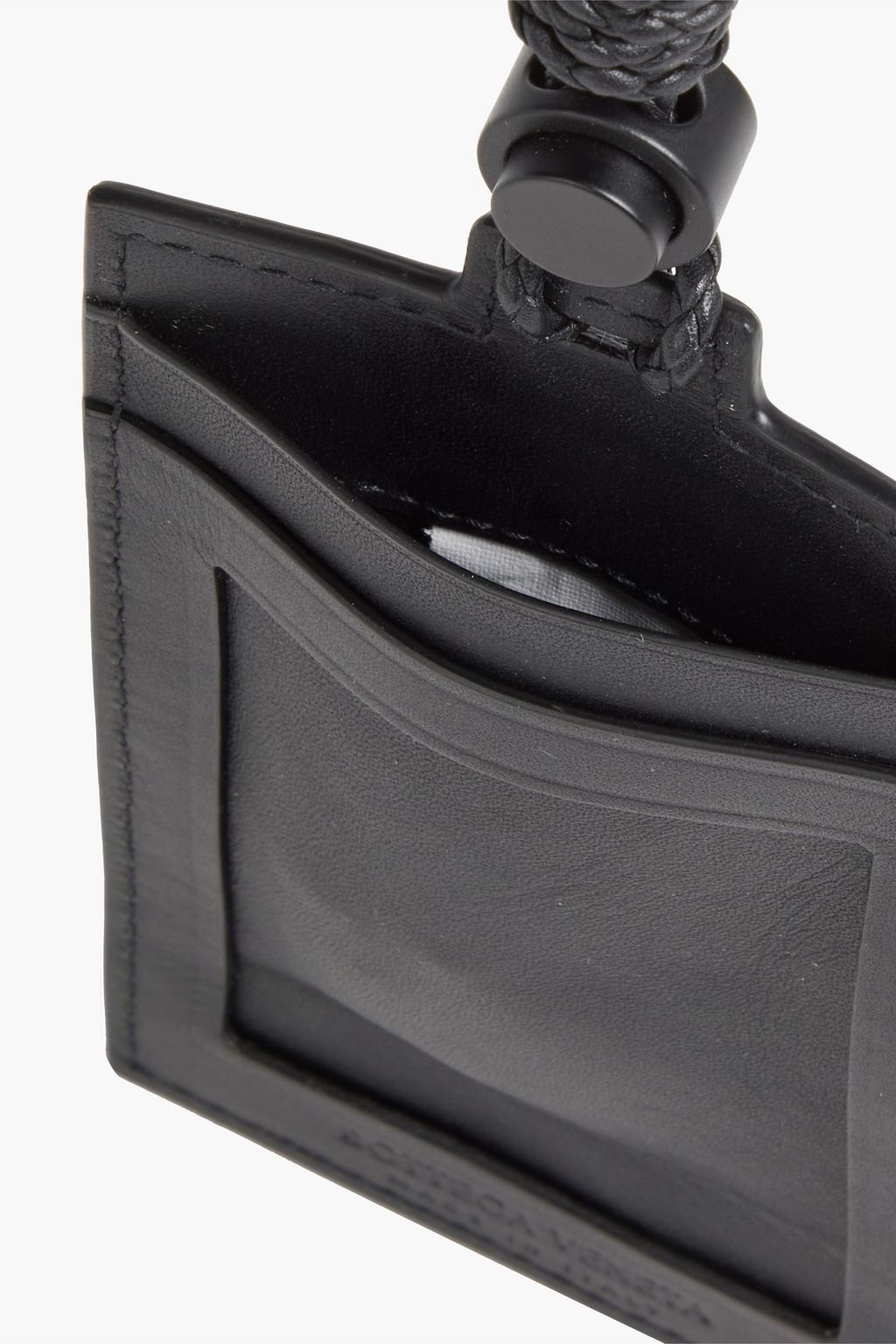 BOTTEGA VENETA Intrecciato leather luggage tag