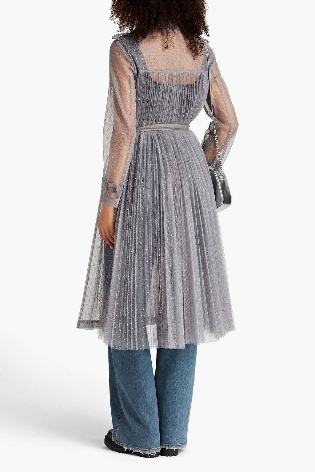 REDVALENTINO معطف الترانش من قماش بوان ديسبري مزين بكسرات
