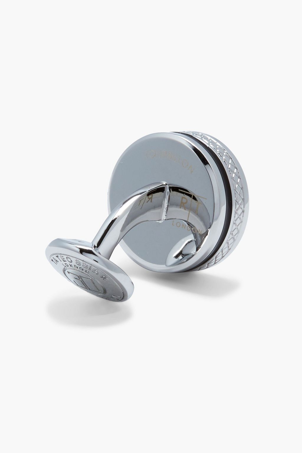 TATEOSSIAN Embellished rhodium-plated enamel cufflinks