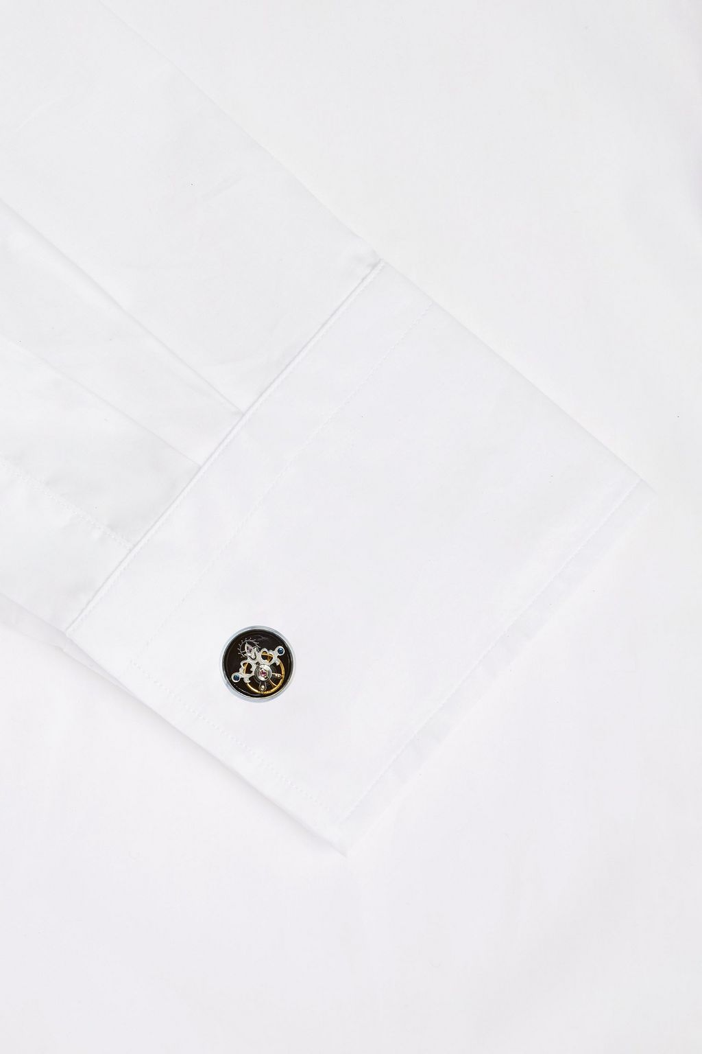 TATEOSSIAN Embellished rhodium-plated enamel cufflinks