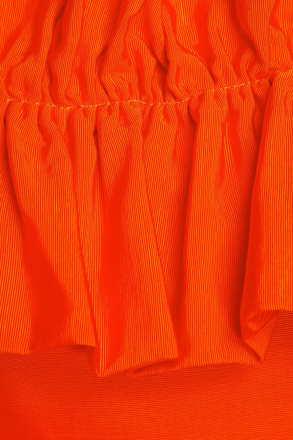 ml Monique Lhuillier Strapless Faille Body-con Midi Dress In Bright Orange