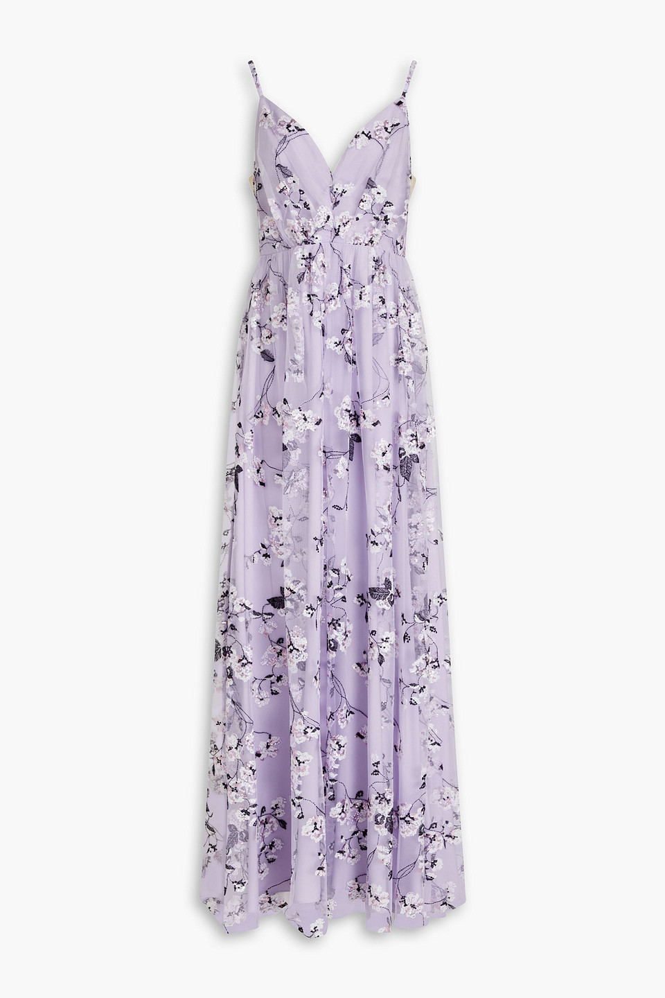 ml monique lhuillier floral embroidered dress ML Monique Lhuillier Bluebell Floral Embroidered Mesh Gown Illusion Size 4 NWT