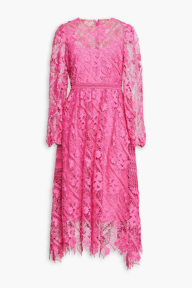 Guipure lace midi dress