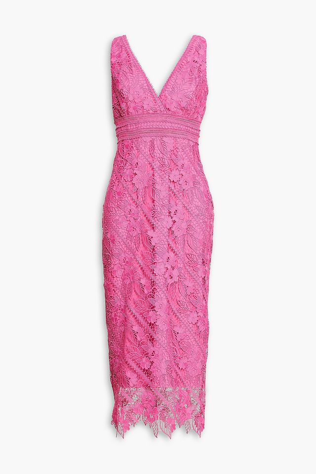 Guipure lace midi dress