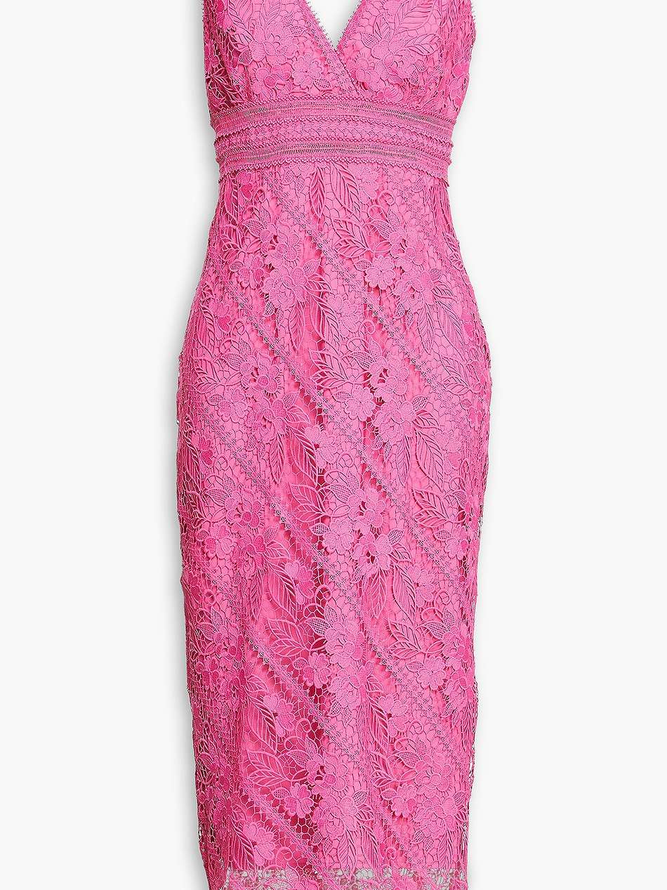 guipure lace midi dress