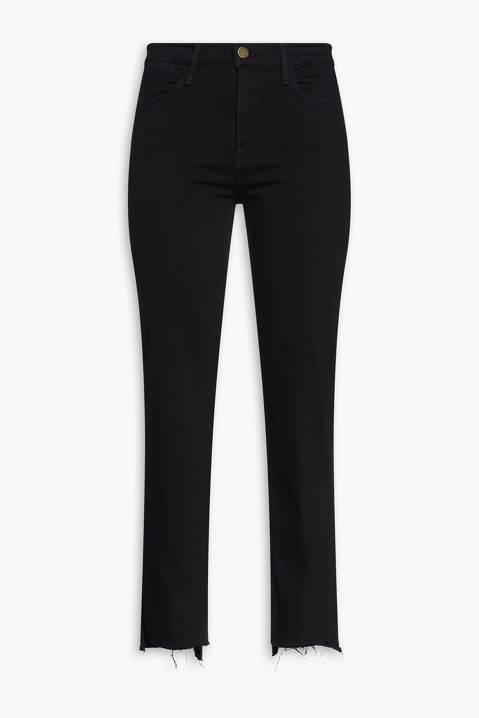 FRAME LE HIGH STRAIGHT CROPPED HIGH-RISE STRAIGHT-LEG JEANS 3074457345633742141