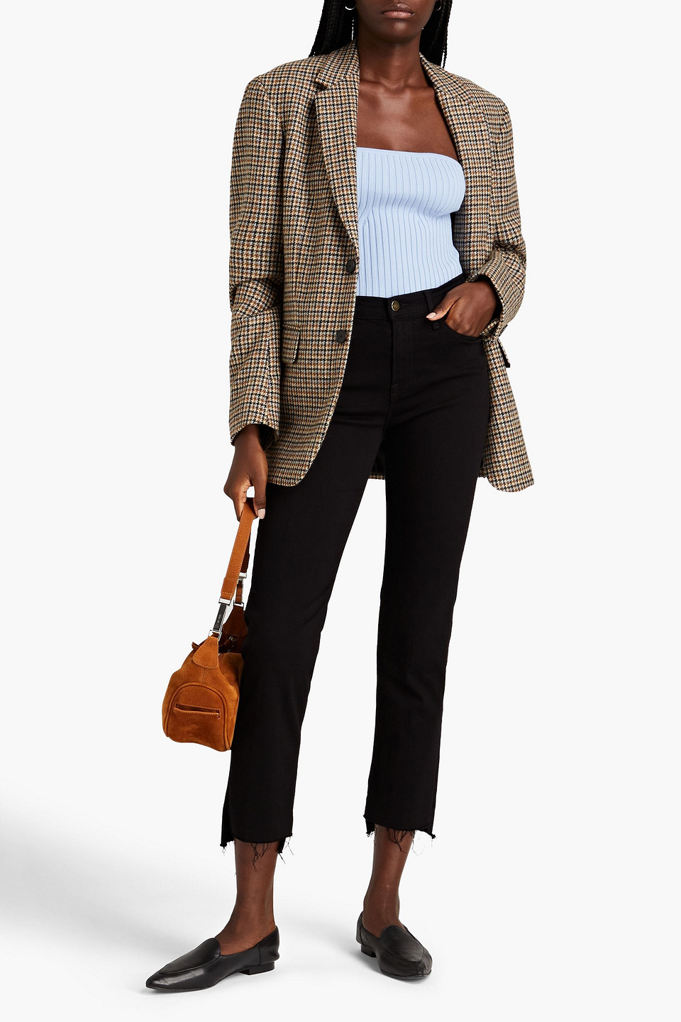 FRAME LE HIGH STRAIGHT CROPPED HIGH-RISE STRAIGHT-LEG JEANS 3074457345633742141