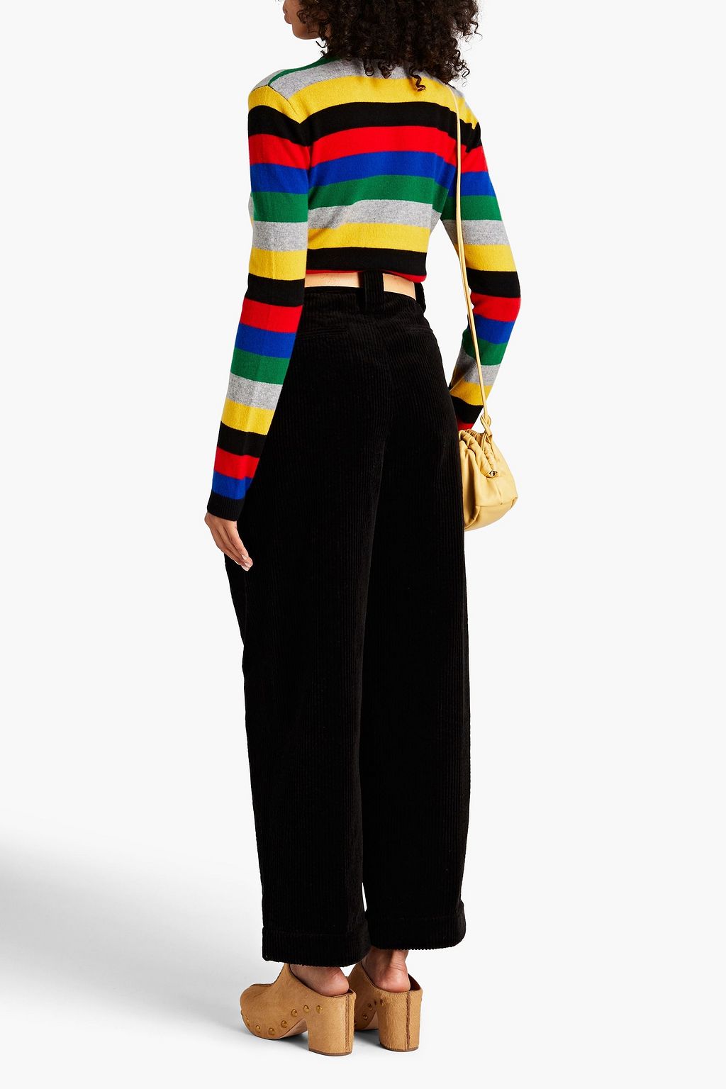 GANNI Striped cashmere sweater
