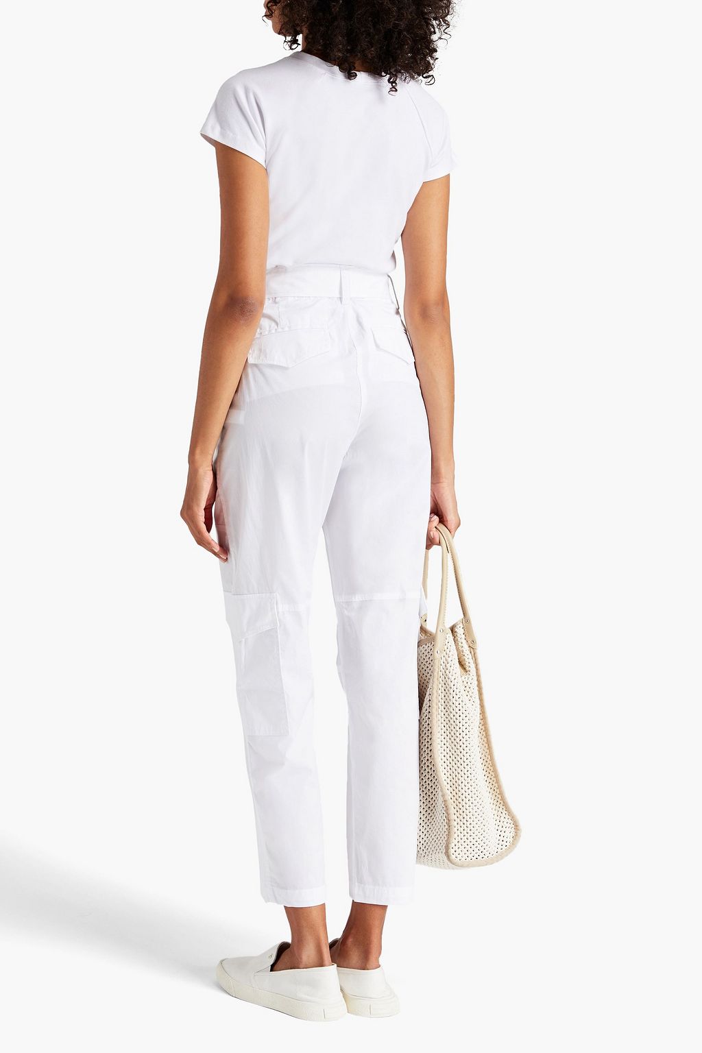 MICHAEL MICHAEL KORS Belted stretch-cotton poplin cargo pants