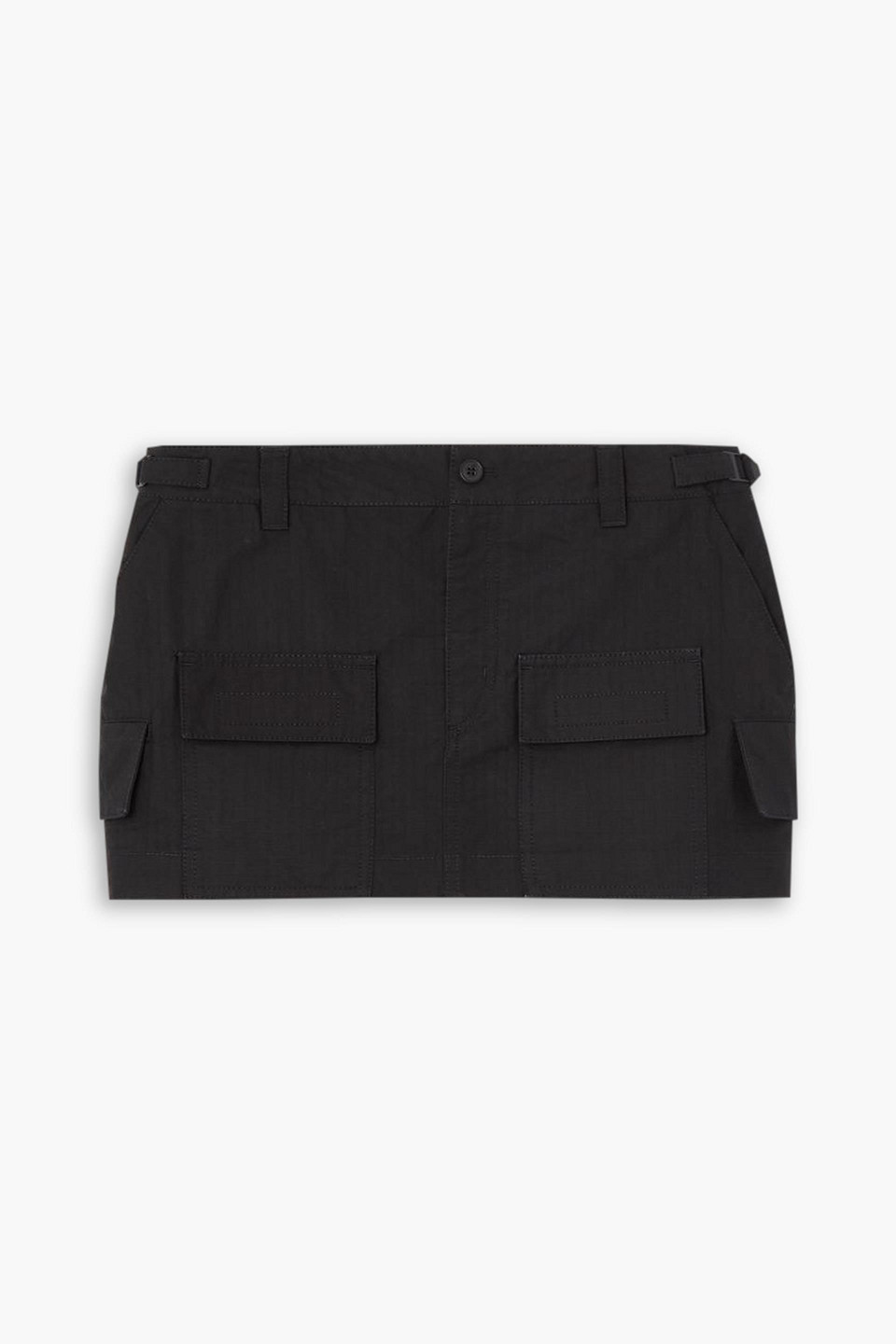 wardrobe.nyc - cotton-ripstop mini skirt - black - xs