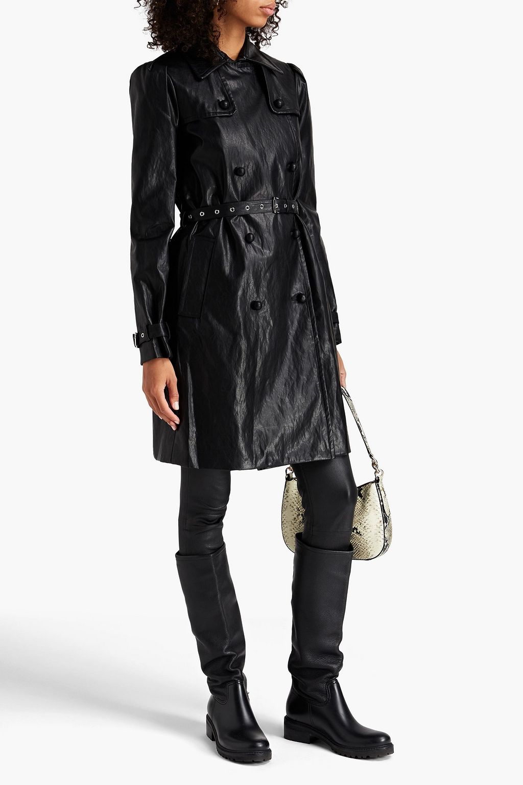 MICHAEL MICHAEL KORS Faux leather trench coat THE