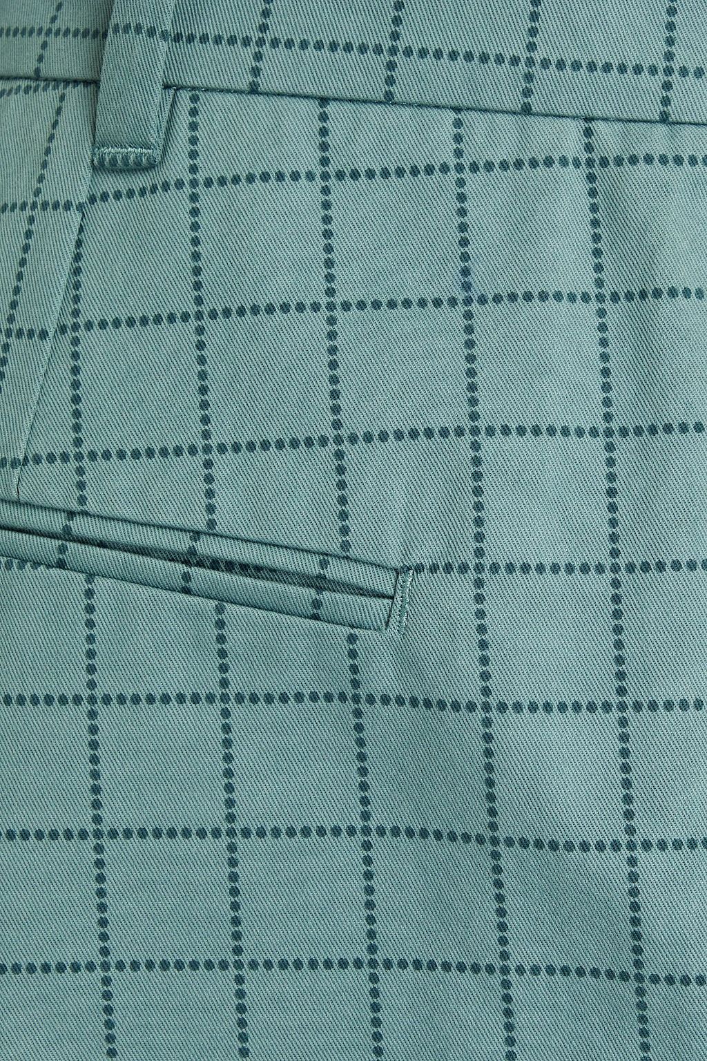 BOTTEGA VENETA Checked cotton-twill chinos