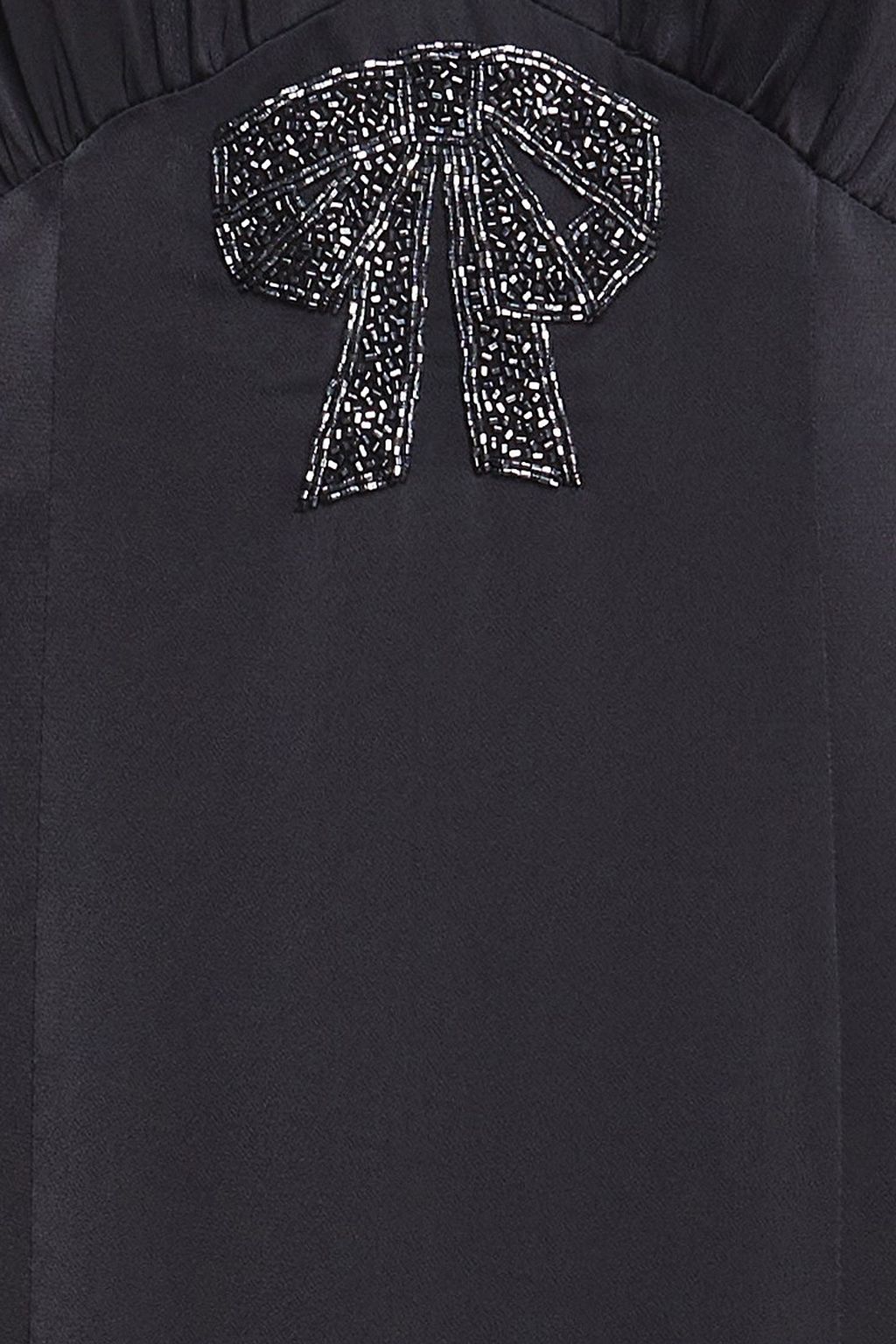 MICHAEL MICHAEL KORS Bead-embellished gathered satin midi dress