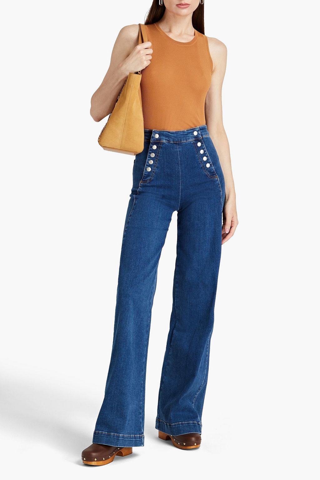 FRAME Sailor high-rise wide-leg jeans