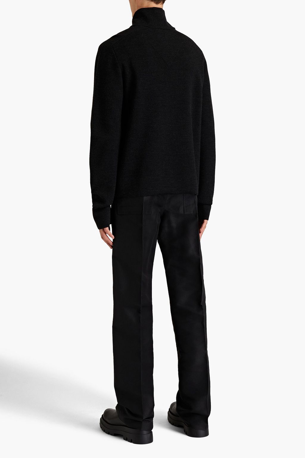 BOTTEGA VENETA Mélange knitted zip-up cardigan
