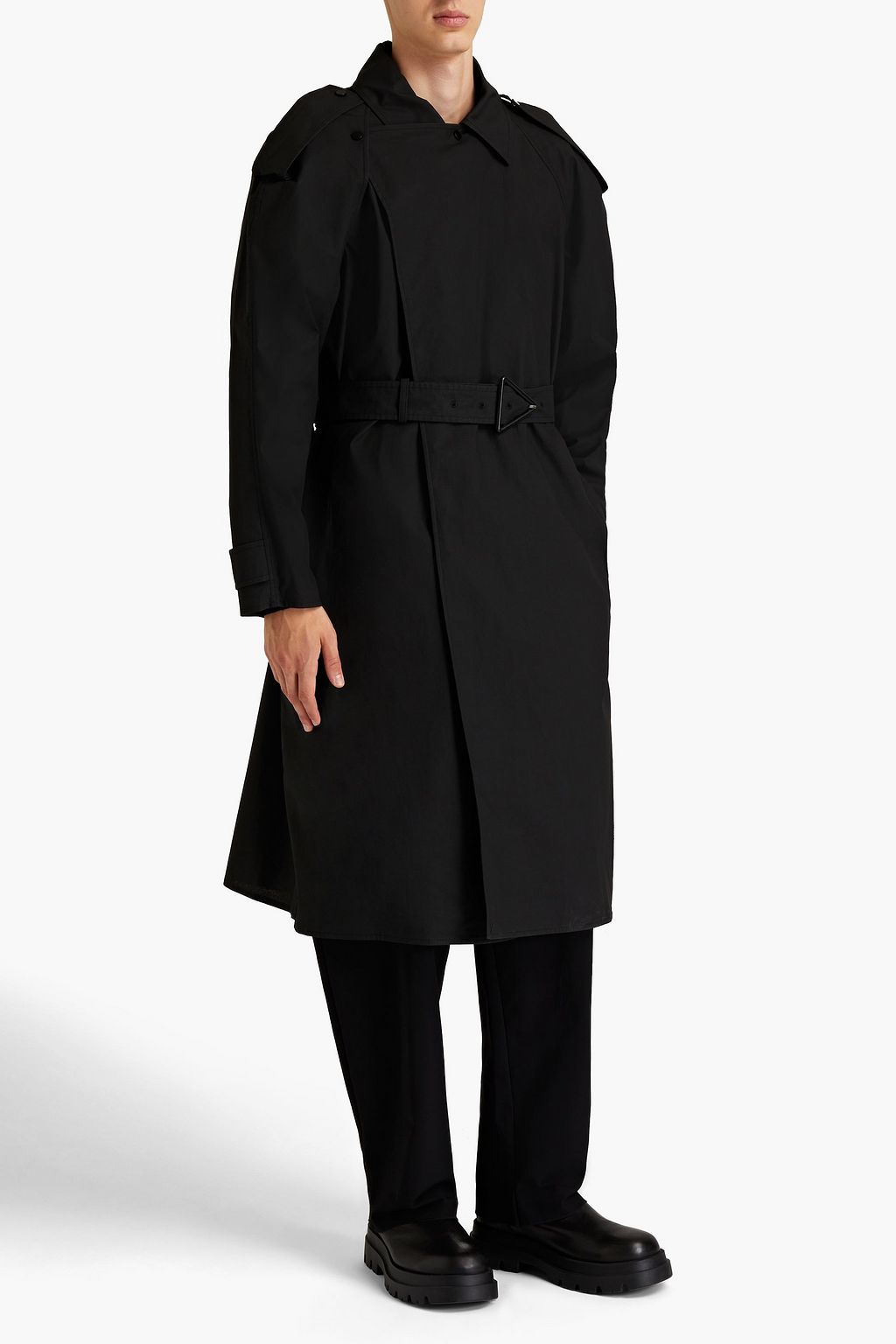 BOTTEGA VENETA Coated cotton-blend canvas trench coat