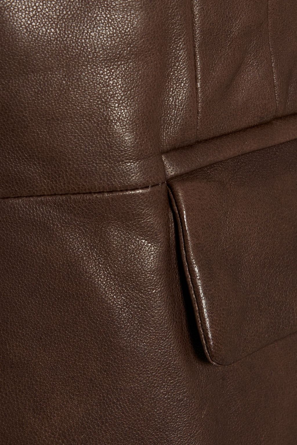 BRUNELLO CUCINELLI Bead-embellished leather blazer