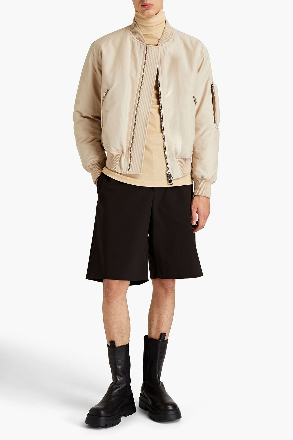 BOTTEGA VENETA Padded cotton-blend bomber jacket