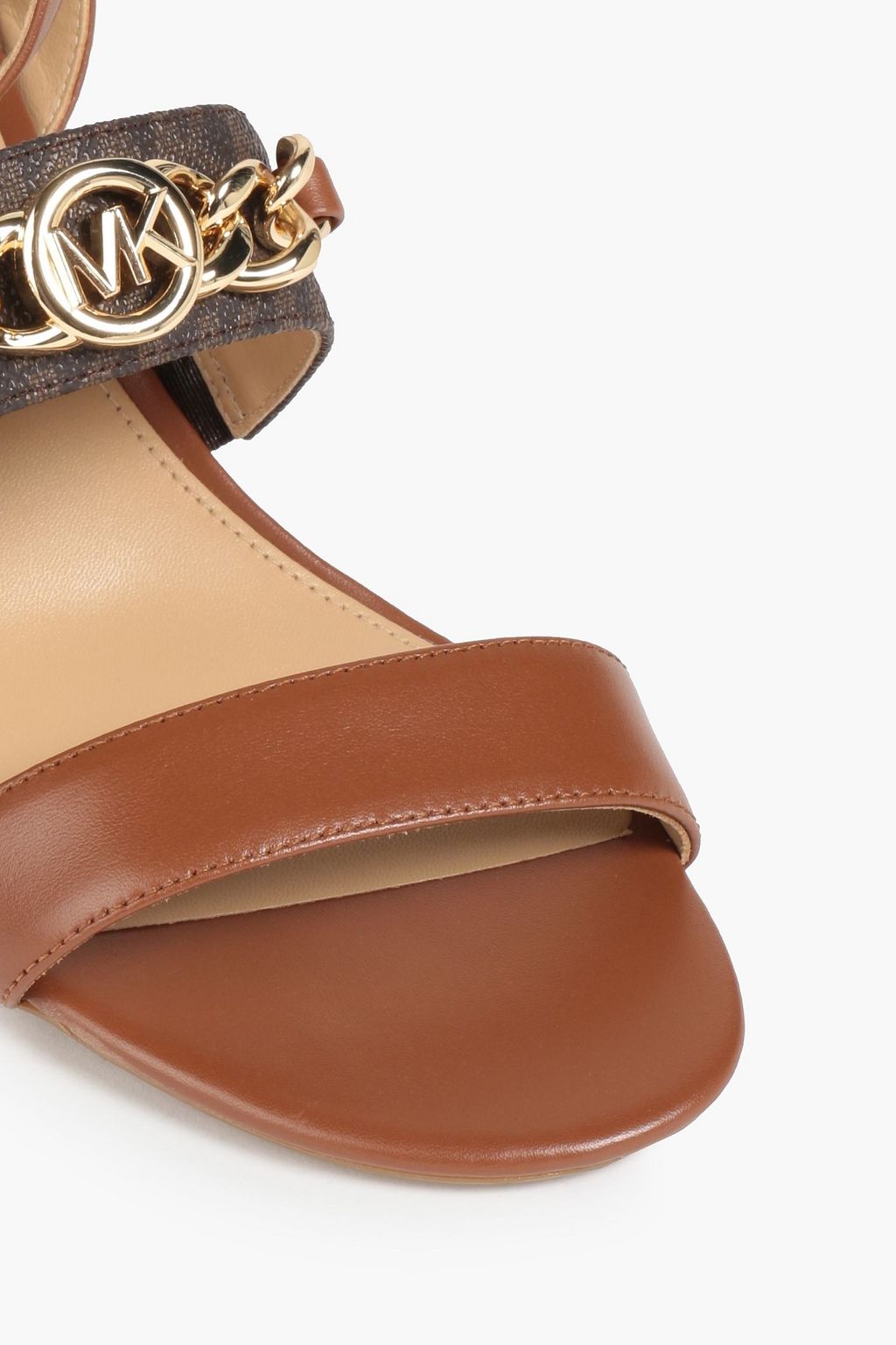 MICHAEL MICHAEL KORS Roxane chain-trimmed leather sandals | Sale up to 70% off | THE OUTNET