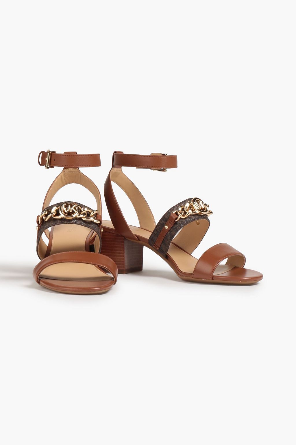 MICHAEL MICHAEL KORS Roxane chain-trimmed leather sandals | Sale up to 70% off | THE OUTNET