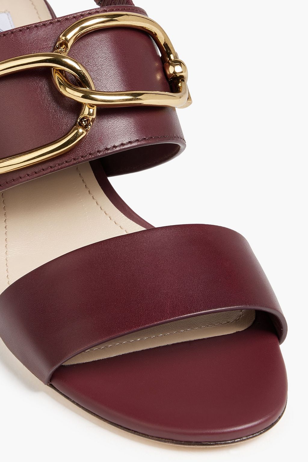 TOD'S Chain-embellished leather sandals