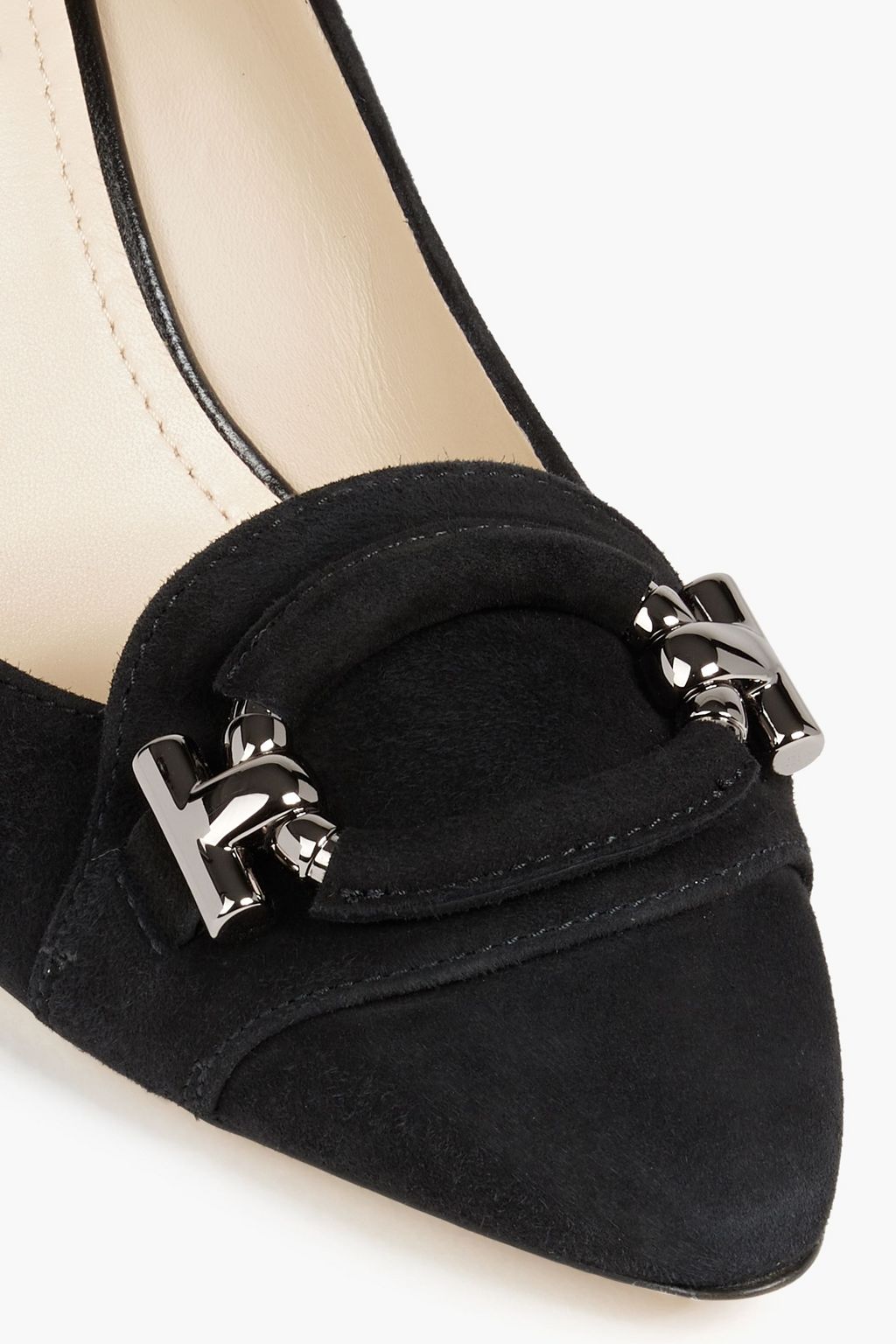 TOD'S T-ring suede pumps