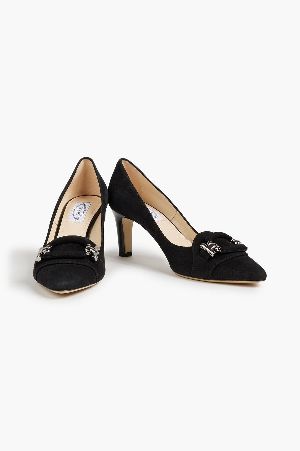 TOD'S T-ring suede pumps
