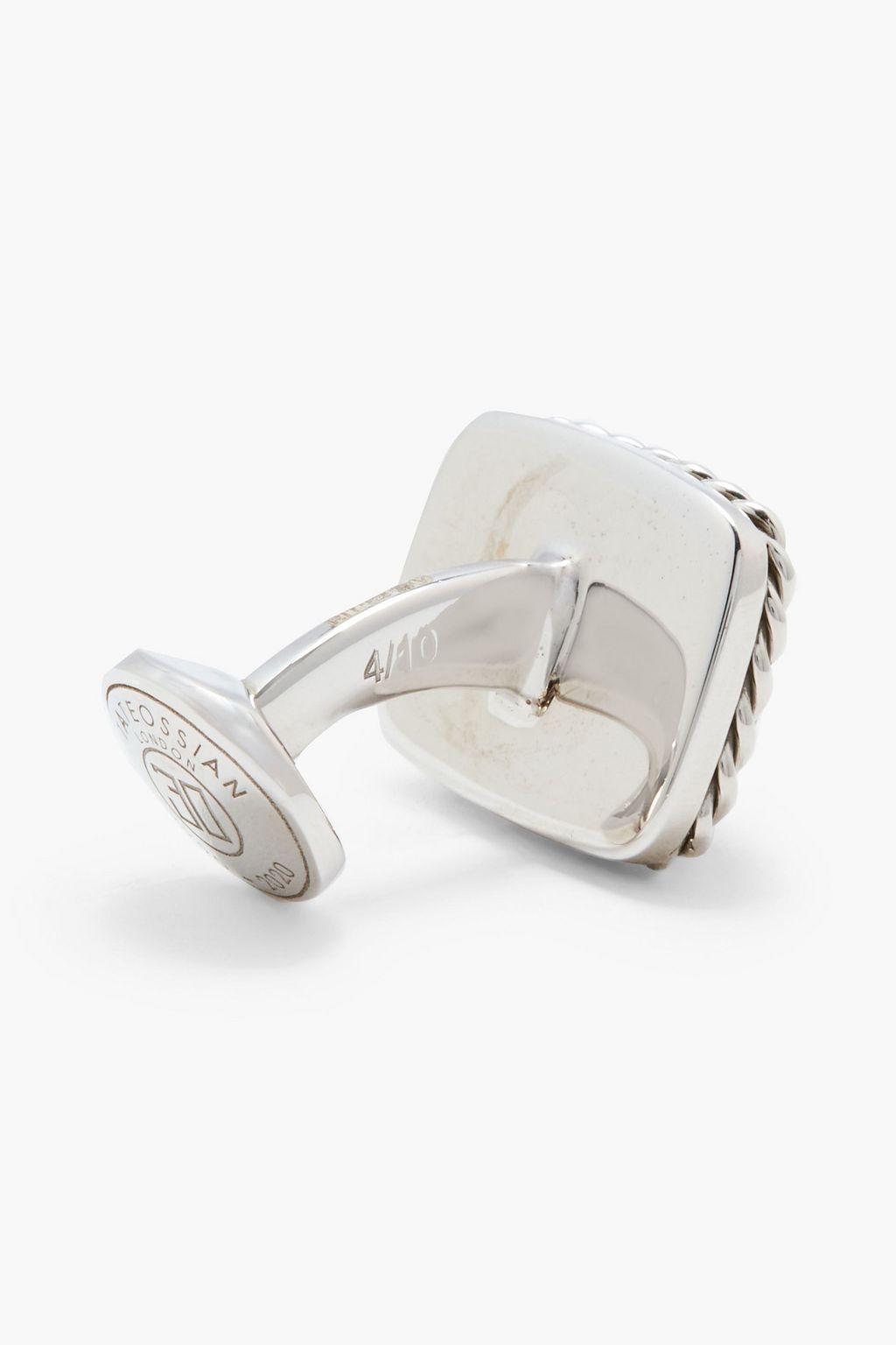 TATEOSSIAN Rhodium-plated stone cufflinks