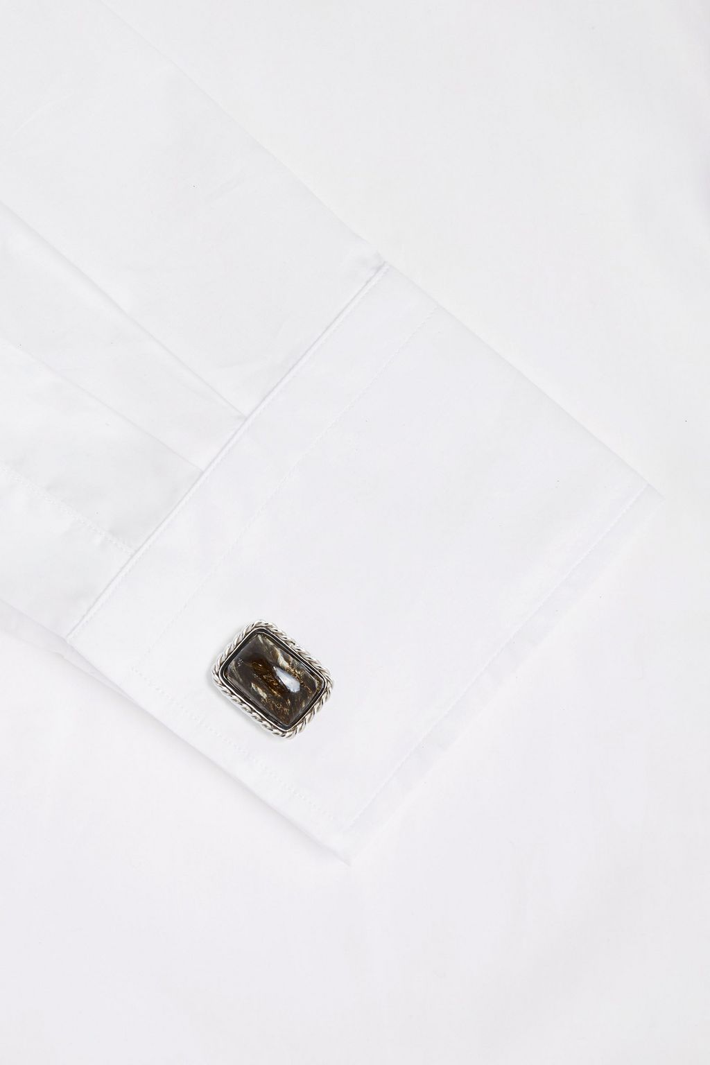 TATEOSSIAN Rhodium-plated stone cufflinks