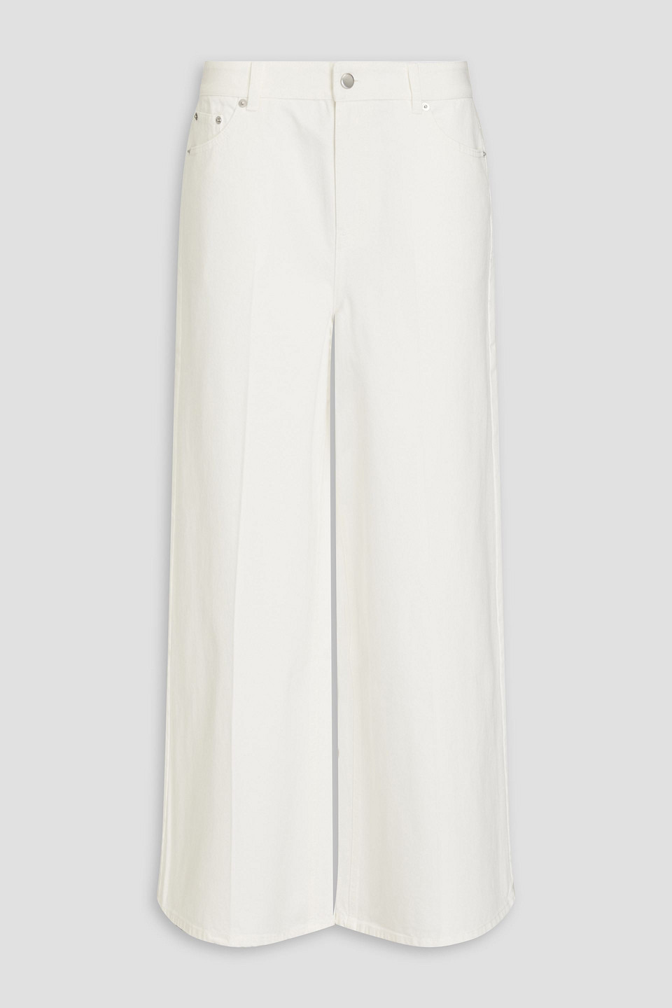 Tibi High-rise Wide-leg Jeans In White