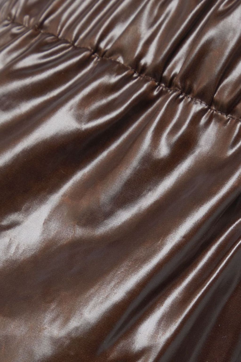 TIBI Gleam Wilt glossed-crepe track pants