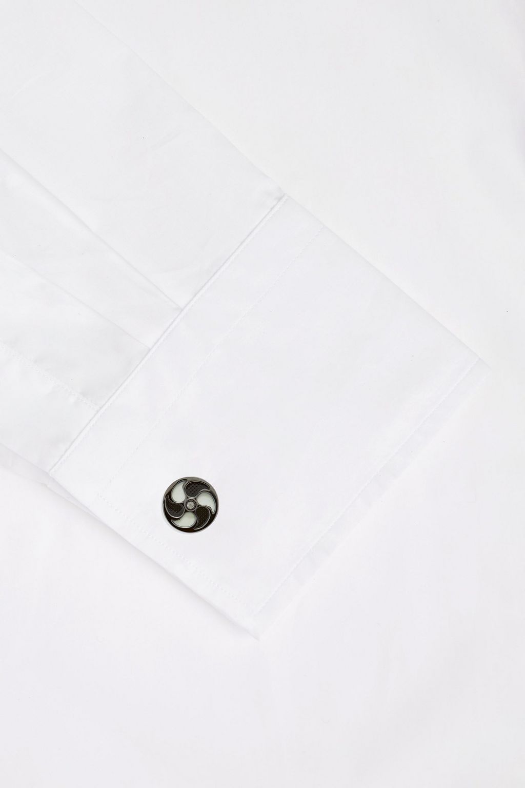 TATEOSSIAN Gunmetal-plated, crystal and enamel cufflinks