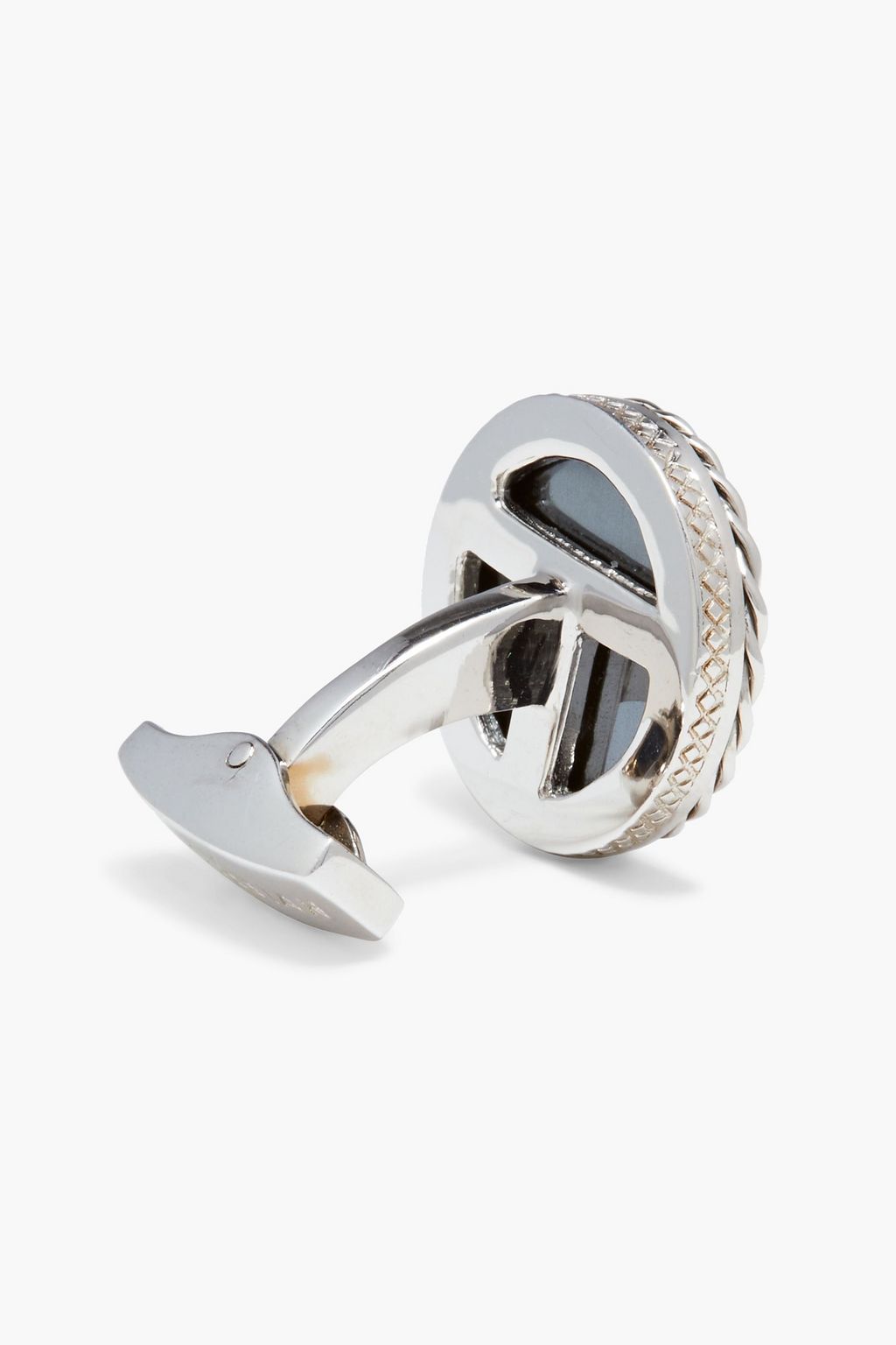 TATEOSSIAN Sterling silver and hematite cufflinks