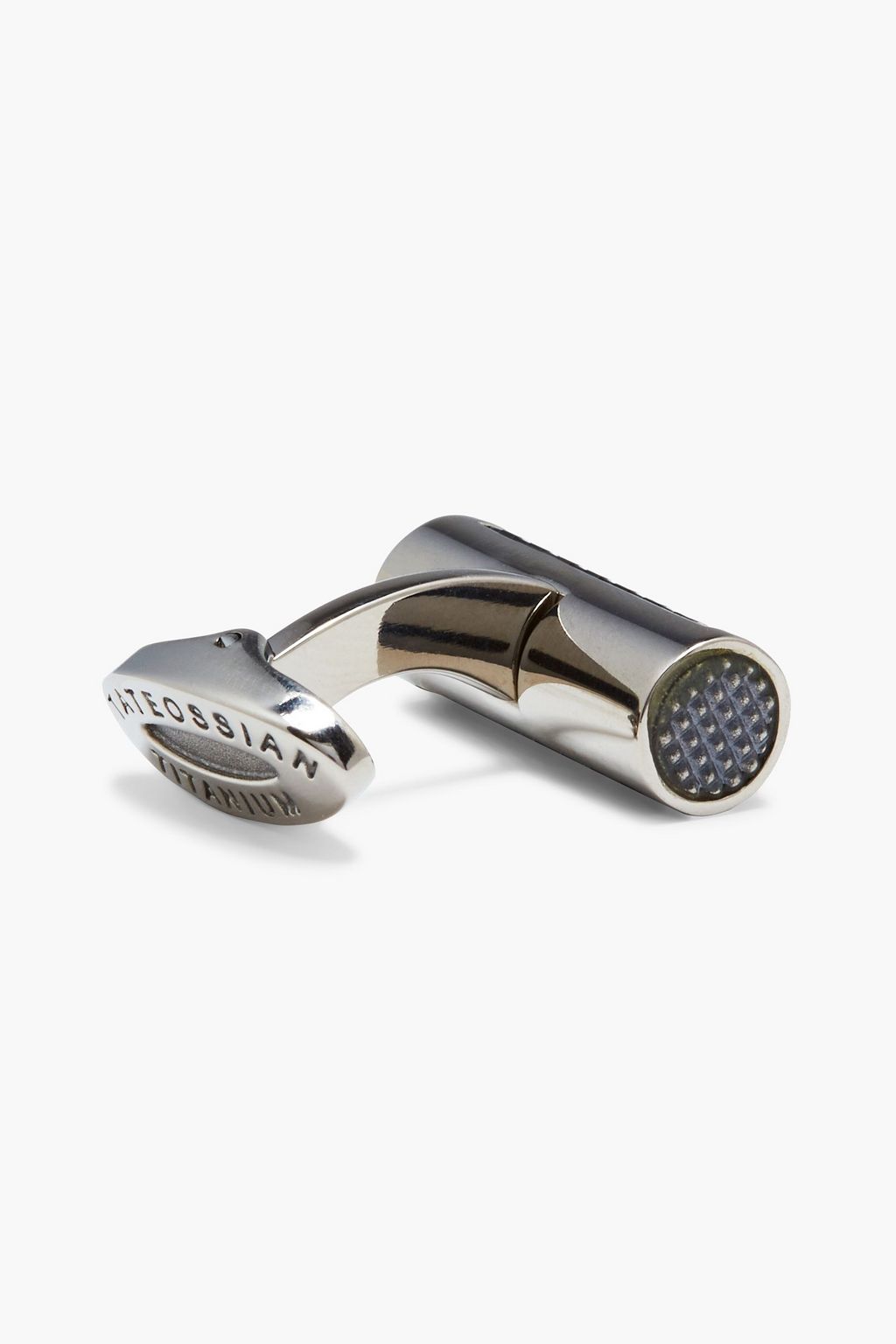 TATEOSSIAN Titanium, agate and mother-of-pearl cufflinks