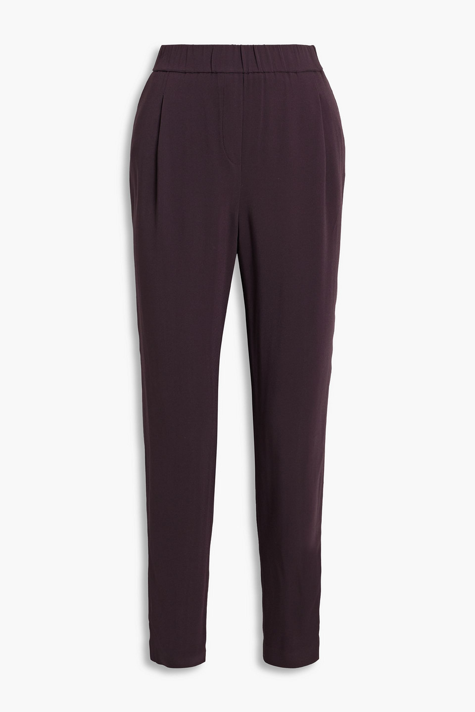 fabiana filippi - pleated stretch-crepe tapered pants - purple - it 40