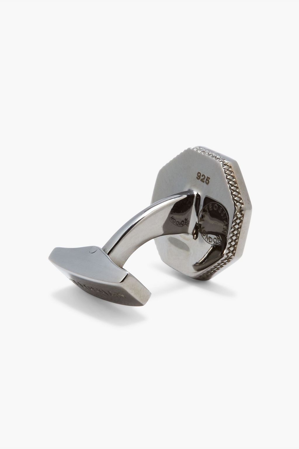 TATEOSSIAN Rhodium-plated, mother-of-pearl and crystal cufflinks
