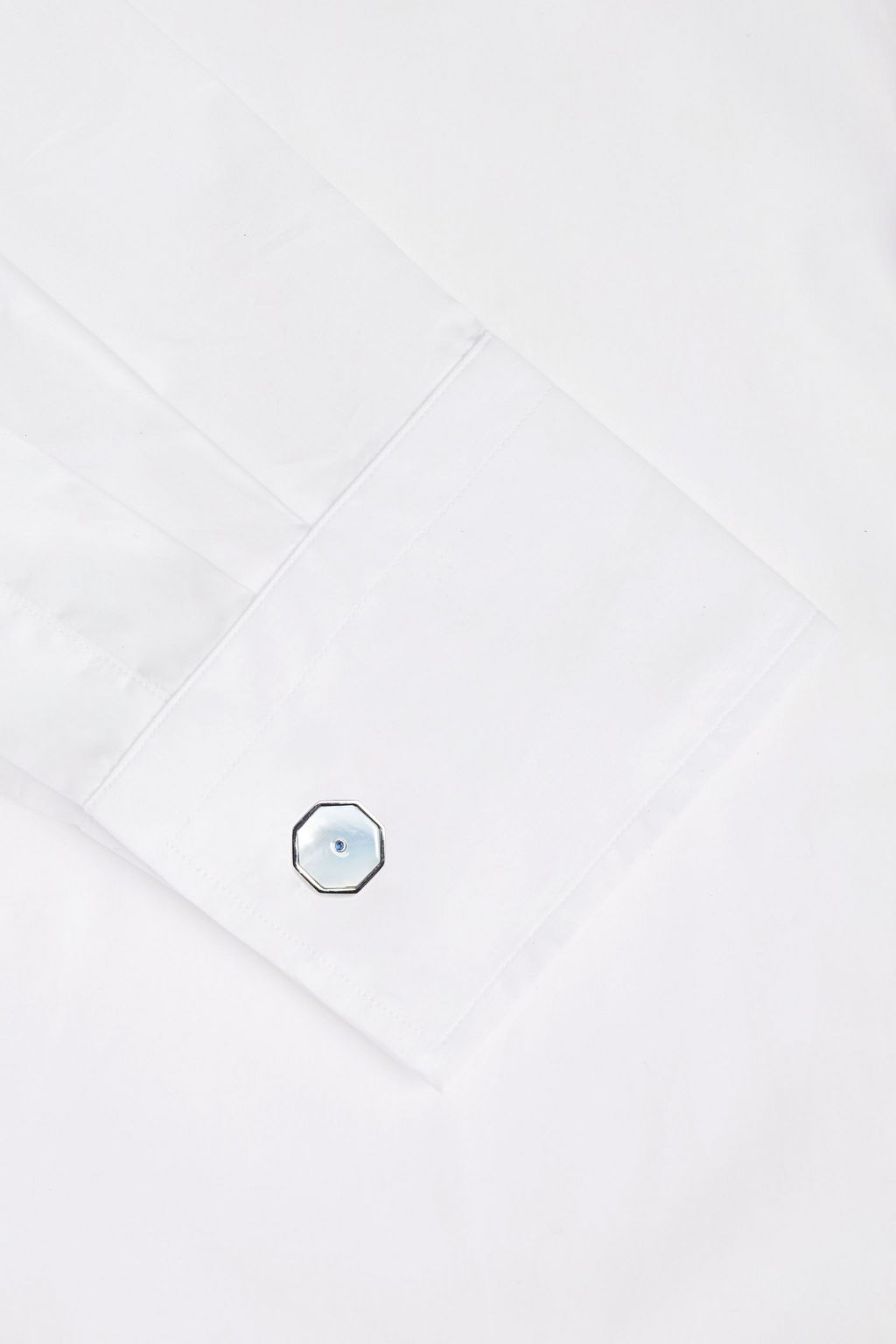 TATEOSSIAN Rhodium-plated, mother-of-pearl and crystal cufflinks