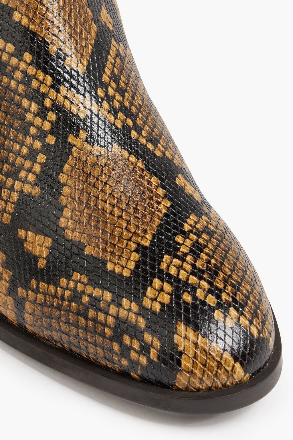 TOD'S Snake-effect leather ankle boots