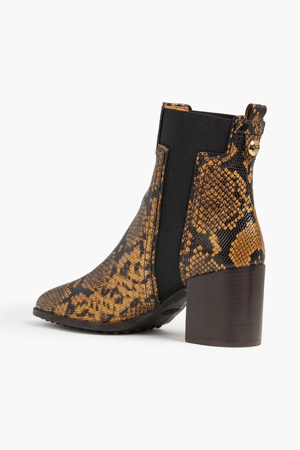 TOD'S Snake-effect leather ankle boots