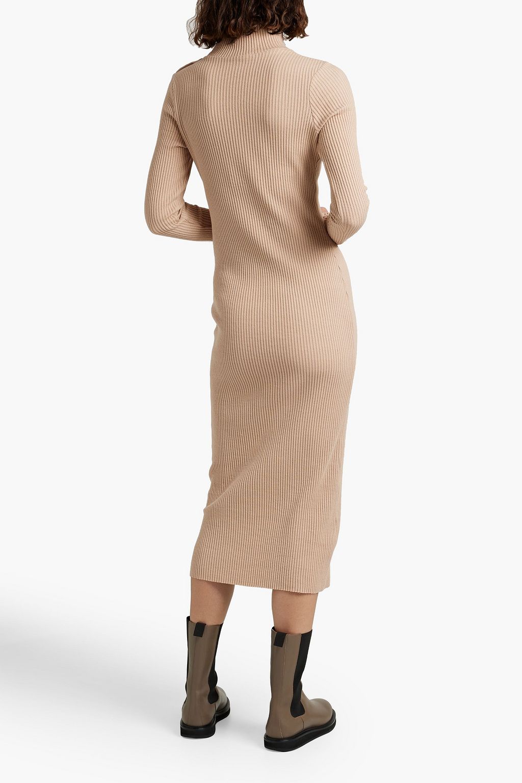 THE RANGE Waffle-knit cotton-blend midi dress