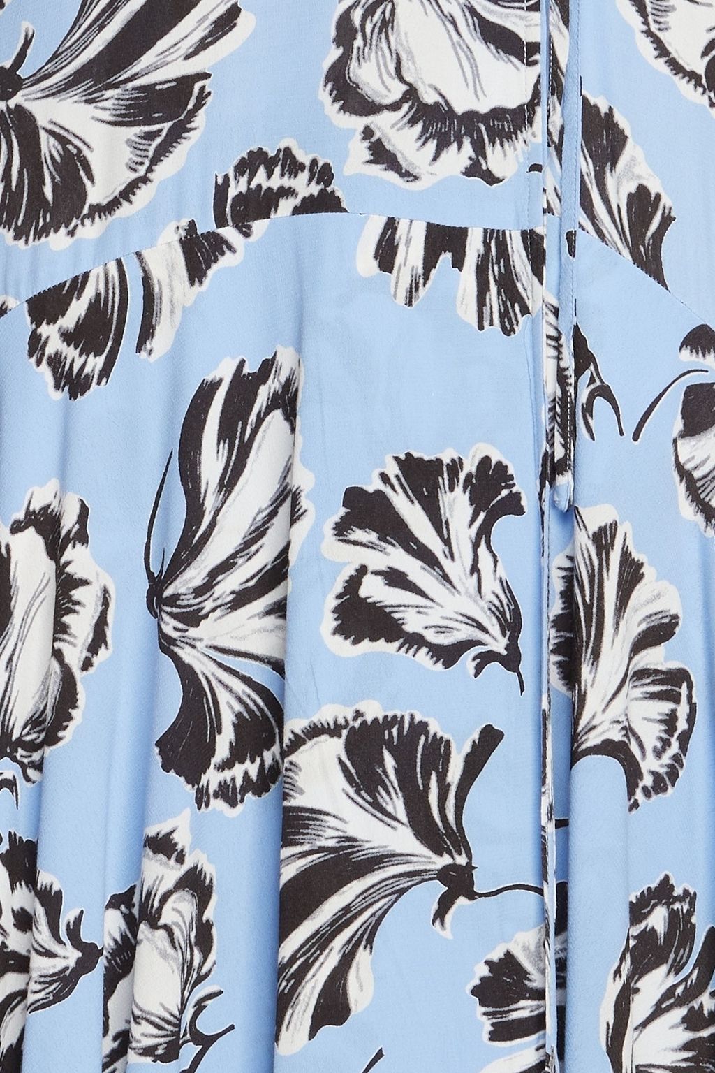 GANNI Floral-print crepe midi wrap dress