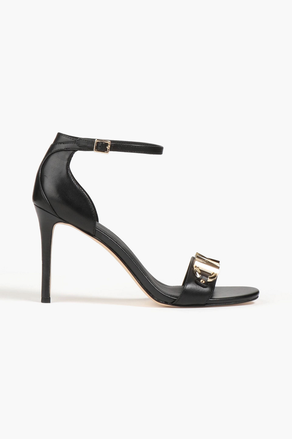 Michael Michael Kors Izzy Embellished Leather Sandals In Black